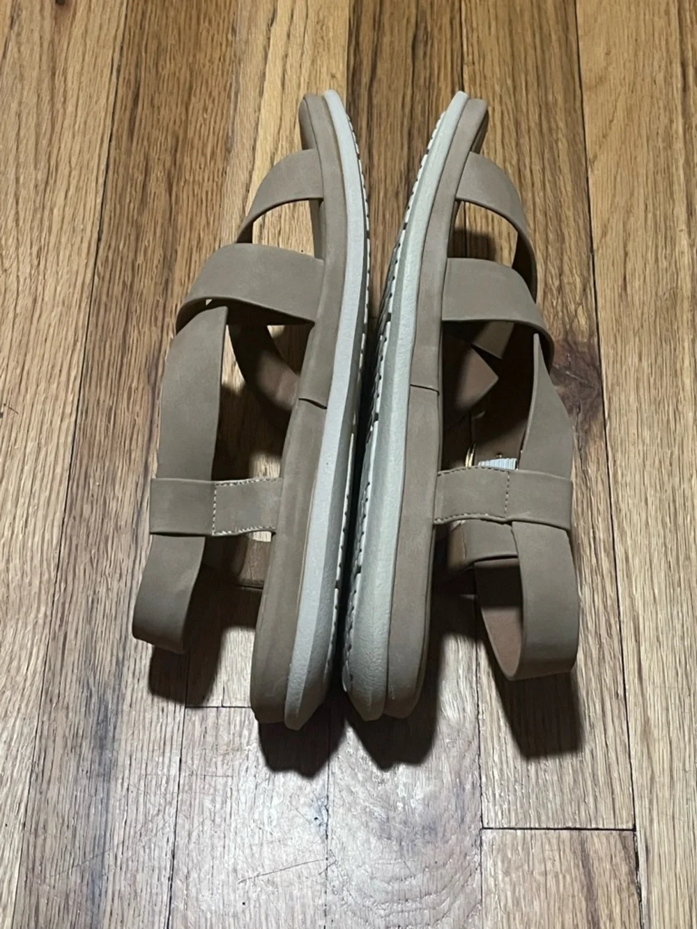 Alta Moda Anatomic Taupe Criss-Cross Slingback Sandals Size 40 (US 9)